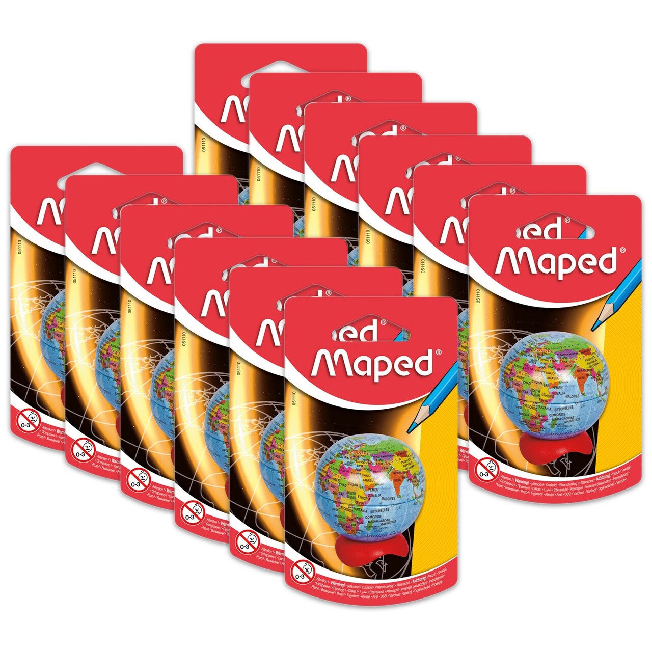 Globe 1 Hole Metal Canister Pencil Sharpener Pack of 12 Michaels